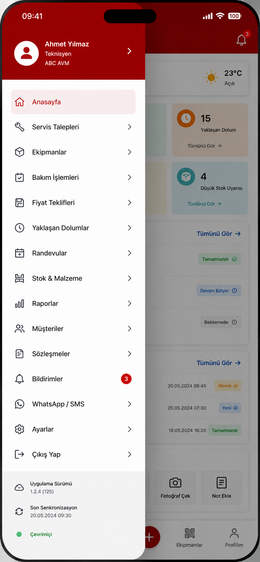 Mobil menü
